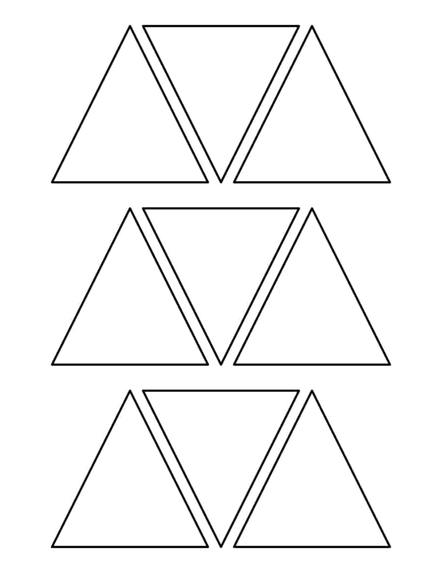 3 Inch Triangle Tracing Shape Pdf Free Vectors